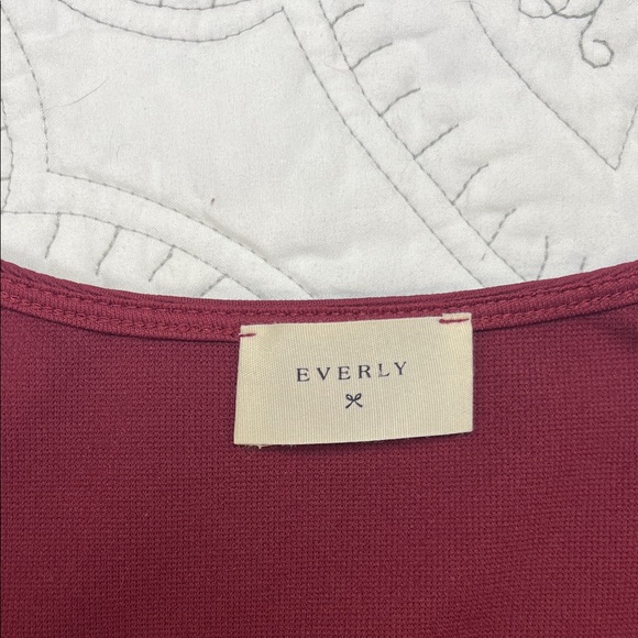 Everly Burgundy Sleeveless Fit and Flare Mini Dress - Small - Picture 2 of 8